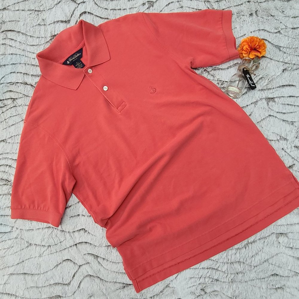 Brooks Brothers Rust Colored Logo Polo Shirt